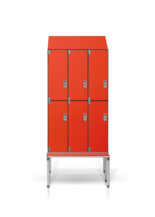 Armadio 6 posti tetto inclinato e panca